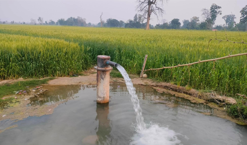 सिँचाइ समस्या समाधान गर्न बोरिङ जडान