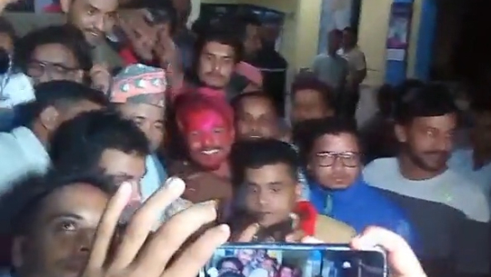 धनगढीमा रवि ओडको भव्य स्वागत