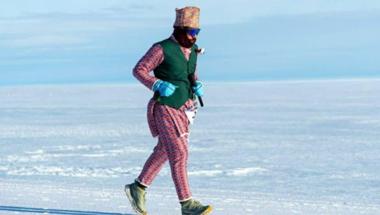 Nepali-American runner Bal Joshi completes antarctic marathon in Daura-Suruwal