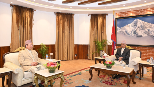 राष्ट्रपति पौडेल र प्रधानन्यायाधीश राउतबीच भेट