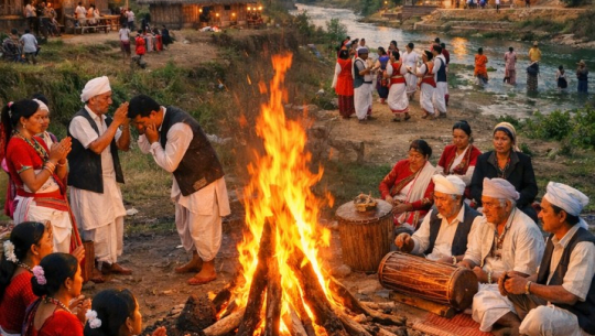 थारु समुदायमा माघी, पहाडी बस्तीमा नरहरिको रौनक