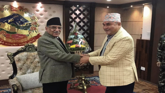 प्रधानमन्त्रीसँग मुख्यमन्त्री शाहको भेटवार्ता