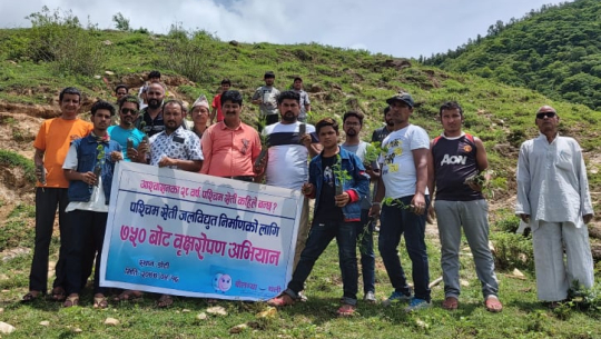 डोटीमा पश्चिम सेतीको माग गर्दै वृक्षारोपण अभियान
