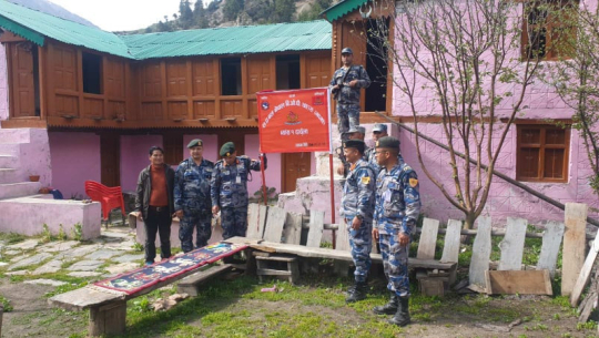 छाङ्गरुमा सशस्त्रको भवन नौ महिनामा भुइँतला मात्रै