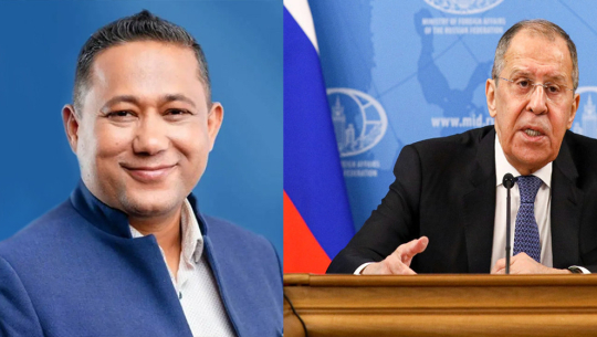 रूसका परराष्ट्रमन्त्रीद्वारा परराष्ट्रमन्त्री खनाललाई बधाई