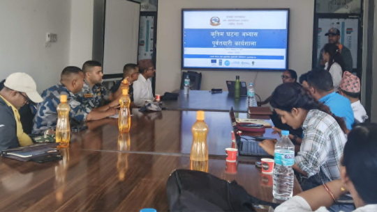 गोदावरी नगरपालिकाले विपद् कृत्रिम घटना अभ्यास आयोजना गर्दै