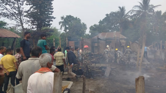 आगलागीमा ६० लाख बराबरको क्षति