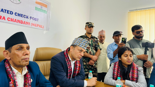 सभामुख र अध्यक्षद्वारा निर्माणाधीन दोधारा चादँनी सुक्खा बन्दरगाह अवलोकन