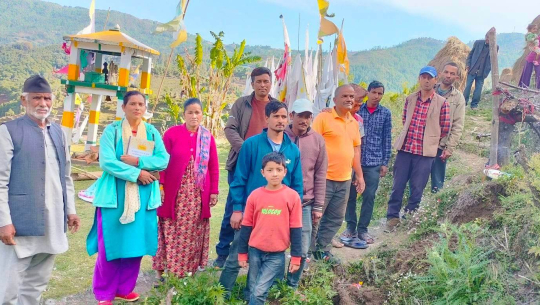 बैतडीको सुर्नयामा गौरा घर निर्माणका लागि जग्गा दान