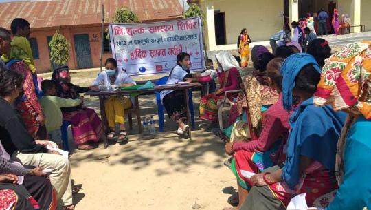 कैलारीमा निःशुल्क स्वास्थ्य शिविर सम्पन्न