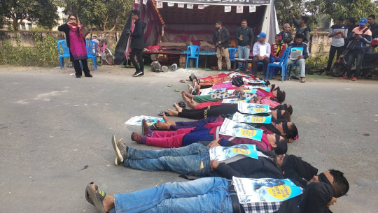 Protesters adopting new methods to draw attention to Nirmala Pant's rape and murder case