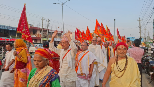 लक्ष्मीनारायण मन्दिरको वार्षिकोत्सको अवसरमा रथयात्रा निकालियो