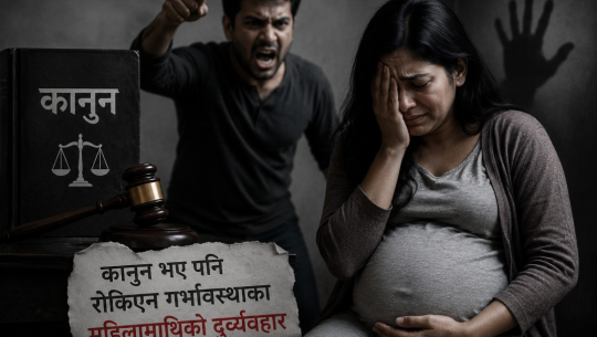 कानुन भए पनि रोकिएन गर्भावस्थाका महिलामाथिको दुर्व्यवहार