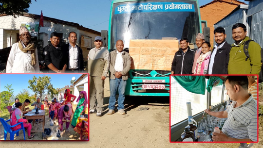 अछामको चौरपाटीका किसानका खेतबारीको माटो परीक्षण