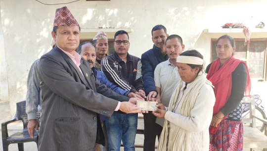 कञ्चनपुरमा  हात्तीको आक्रमणबाट ज्यान गुमाएका बोहोराको परिवारलाई राहात