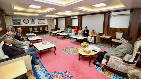 आज सातै प्रदेशका सांसदसँग राष्ट्रपति निर्वाचन केन्द्रित अन्तर्क्रिरया गर्दै ८ दल