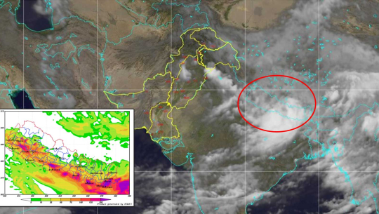 पहाडी र तराई क्षेत्रका केही स्थानमा वर्षा हुने