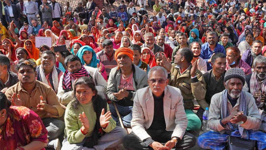 मिटरब्याज पीडितको आन्दोलनमा बाबुरामको ऐक्यवद्धता