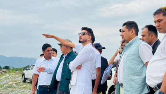 Minister Lamsal directs initiation of guide bond construction process for Mahakali bridge