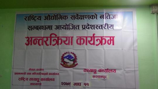 सुदूरपश्चिम प्रदेश औद्योगिक प्रतिष्ठान सञ्चालनको हिसावले छैटौं स्थानमा