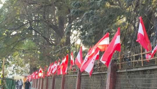 काङ्ग्रेसका झण्डाले सिँगारिए उपत्यकाका सडक