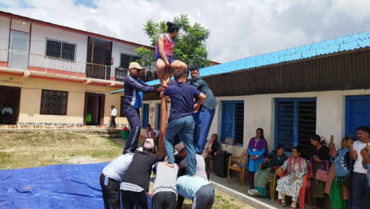 डाेटीकाे बाेगटानमा नेपालमै पहिलाे पटक मल्लखम्ब खेल सुरु
