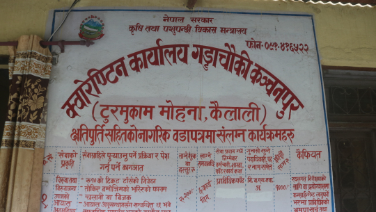 धनगढीको त्रिनगर नाकाबाट हुने खाद्यान्नको आयात-निर्यात ठप्प