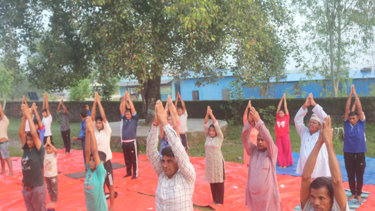 धनगढीको ११ नम्बर वडामा पाँच दिने योग शिविर सुरू