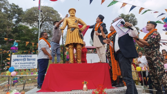 अमरसिंह थापाको शालिक निर्माणपछि पर्यटक आकर्षित