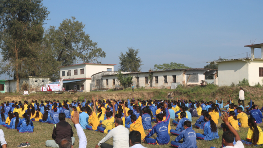 धनगढीको बेहडाबाबा माध्यमिक विद्यालयमा योग शिविर 