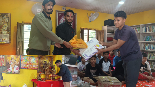 समाजसेवी, व्यवसायी गोविन्द अवस्थीले गरे जन्मदिनको अवसरमा खाद्यान्न सहयोग 