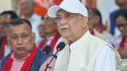 ‘चुनाव हार्दैमा मैदान छोड्ने पार्टी होइन एमाले’:ओली 