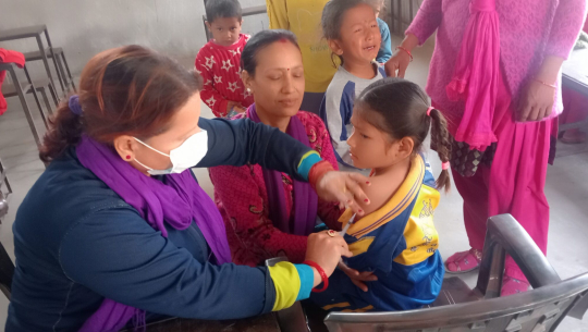 कैलालीमा ४१ हजारभन्दा बढी बालबालिकालाई ‘आइपिभी’ खोप लगाइयो