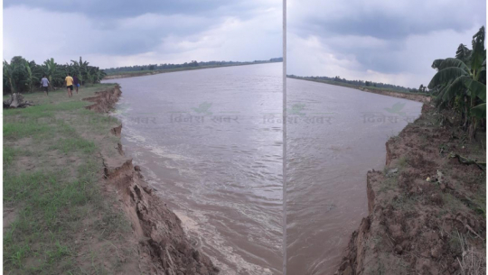 Rise in water level in Mohana River