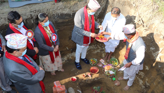 ३०९ स्थानीय तह र तीन वटा प्रदेशमा अस्पताल भवनको लागि शिलान्यास