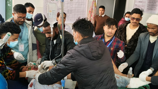 बाजुरामा मोटरसाइकल दुर्घटनामा एक युवक घाइते