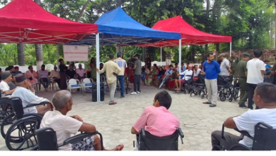 धनगढी उपमहानगरद्वारा घरदैलोमै पुगेर ४ वर्षमा ४९४ जनालाई अपाङ्गता सहायक सामग्री वितरण