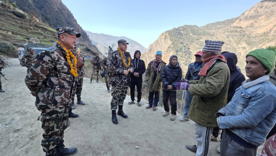 नेपाली सेनाद्वारा दार्चुला–तिङ्कर सडकको स्थलगत निरीक्षण