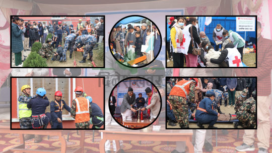 सुदूरपश्चिममा भूकम्प सुरक्षा दिवस:  भूकम्पीय र आगलागीजन्य विपदको कृत्रिम अभ्यास प्रदर्शन  