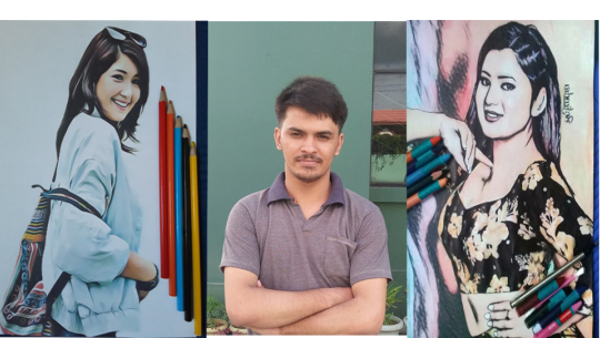 चित्रकलामा उदाउदै धनगढीका राजेन्द्र !