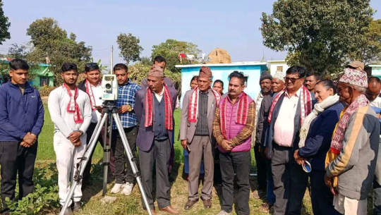 कञ्चनपुरमा भूमि नापजाँच कार्य सञ्चालन 