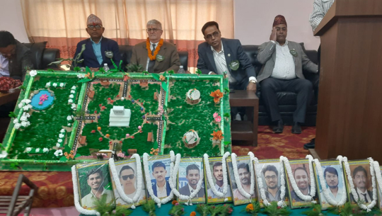 विद्यार्थी स्मृति पार्क शिलान्यास कार्यक्रममा इजरायली राजदूत श्मुलीक एरी बास । तस्बिरः एकिन्द्र तिमिल्सेना (गाेरखापत्र)