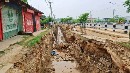 धनगढी डुबाउने वर्षातको पानी मोहना नदीमा फाल्ने योजना सफल