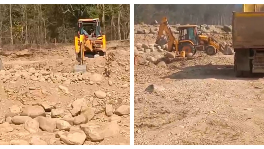 कैलालीको शिवगंगा खोलामा अवैध दोहन, प्रहरीले लियो एक्सन  