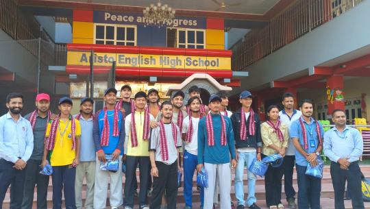 टी–१० राष्ट्रिय क्रिकेट च्याम्पियनसिपका लागि एरिष्टो स्कूलकाे क्रिकेट टोली घोषणा