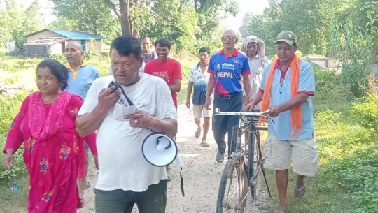 बाढीको जोखिममा बैदीका बस्तीमा माइकिङ, ‘विपद् आउनुअघि नै खबरदारी’