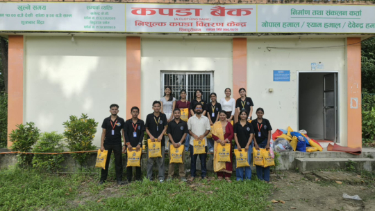 CCS +2 Students Donate 281 Clothing Items to Dhangadhi Clothes Bank