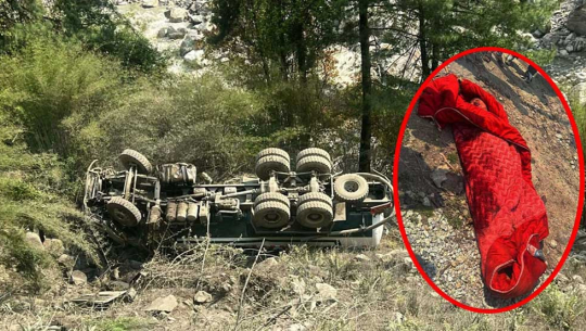 मनाङमा ट्रक दुर्घटना हुँदा चालकको मृत्यु