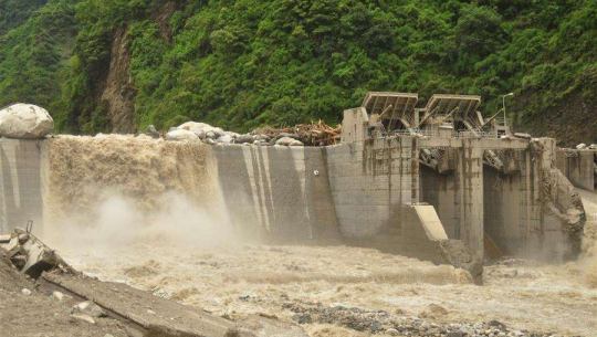 भोटेकोशी बाढीः बाह्र जलविद्युत्गृहमा क्षति