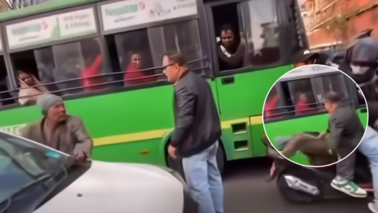 पैदलयात्रीलाई मुक्का हान्नेलाई ट्राफिक प्रहरीले समात्यो